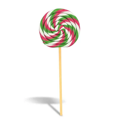 Swirl lollipop Red – White - Green 50g wholesaler