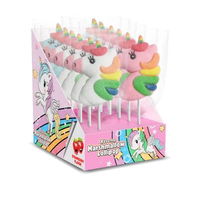 Unicorn Marshmallow Lollipops